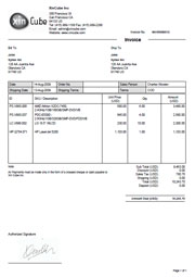invoice sample