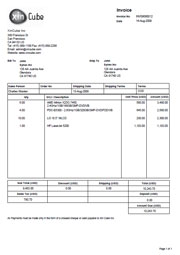 Xin Invoice Template
