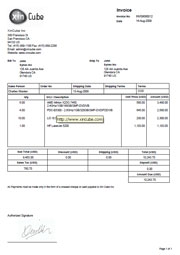invoice sample
