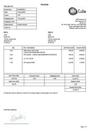 invoice sample