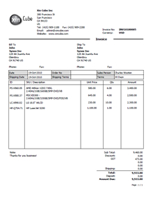 invoice template